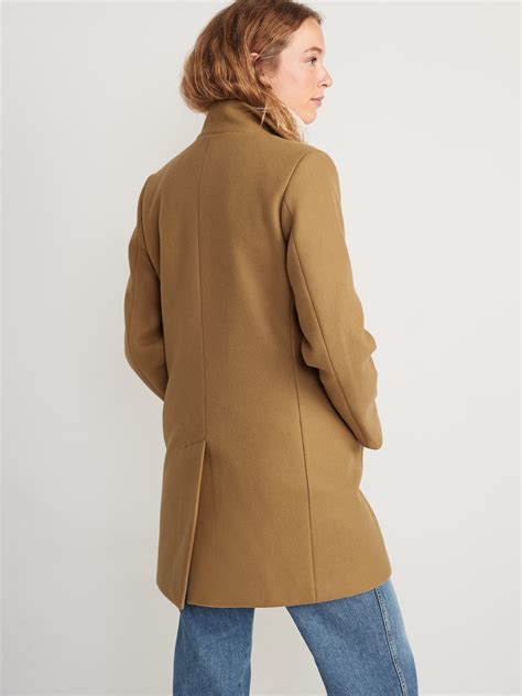 Soft Brushed Funnel Neck Coat For Women Old Navy