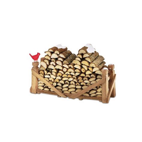 Department Accessories For Villages Natural Wood Log Pile Accessory