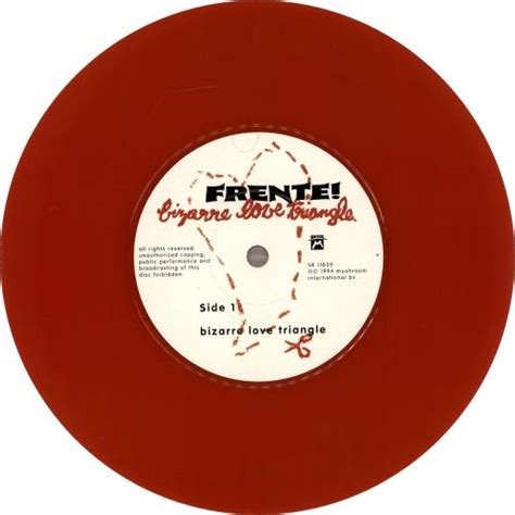 Frente Bizarre Love Triangle Red Vinyl Uk Vinyl Single Inch