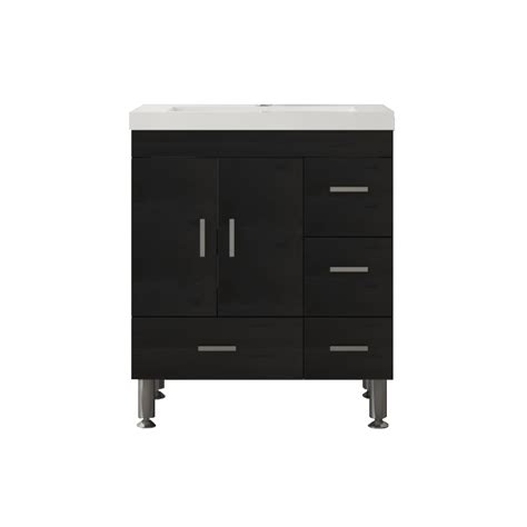 Alya Bath Ripley 30 Inch Bathroom Vanity With Drawers Black