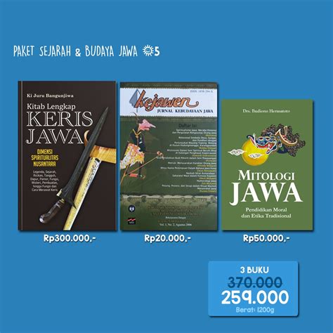 Jual Paket Buku Kitab Lengkap Keris Jawa Mitologi Jawa Kejawen