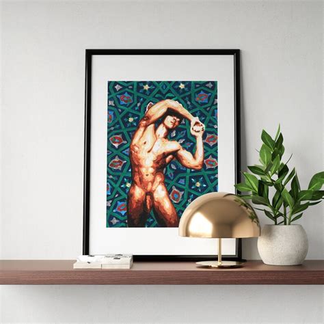 Male Nude Adult Print Vintage Art Print Handsome Naked Man Gay Etsy