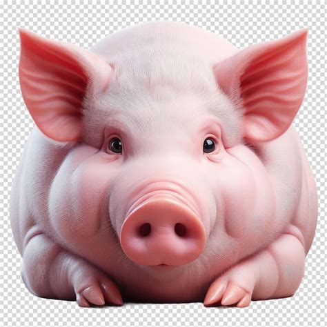 Un Cochon Avec Un Nez Rose Et Un Fond Noir PSD Premium