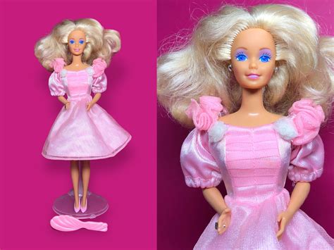 80s 90s Barbie in Pink Party Dress Mattel - Etsy