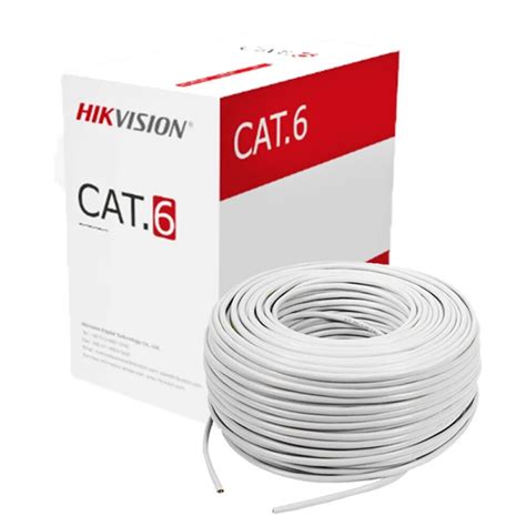 Bobine Cable Réseau Cat 6 Hikvision DS 1LN6U W CCA 305 Mètres PC