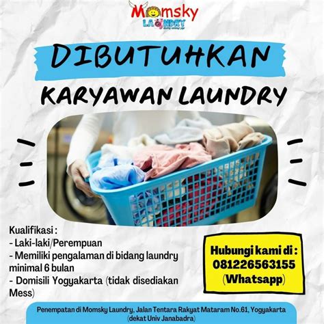 Lowongan Karyawati Laundry Atmago