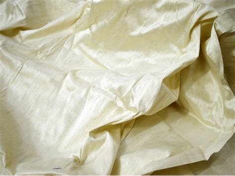 Ivory Pure Dupioni Fabric Raw Silk By The Yard Indian Wedding Etsy