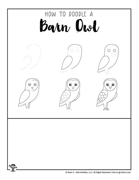 How to Draw Barn Owl | Woo! Jr. Kids Activities : Children's Publishing