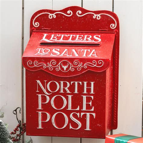 Xd Designs Christmas Mailbox Letter To Santa Claus Wooden