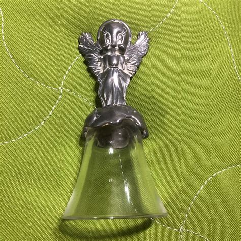 Vintage Limited Edition Tweety Bird Pewter Glass Bell Hobbies