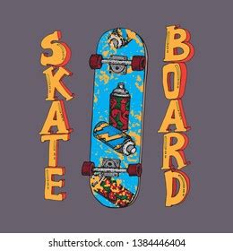 Skateboard Hand Drawn Vector Illustration Doodle Stock Vector Royalty