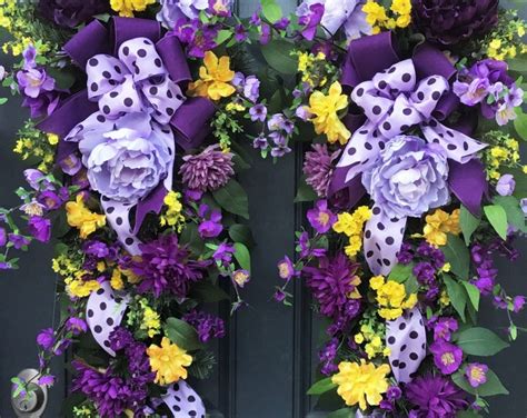 Swags Double Door Swags Spring Wreath Summer Wreath Front Etsy