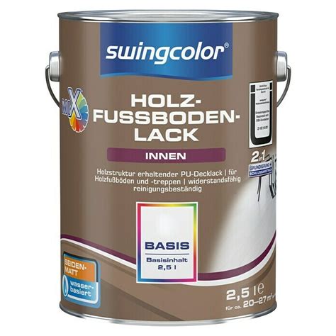 swingcolor Mix Holzfußbodenlack Basismischfarbe 5 2 5 l Seidenmatt