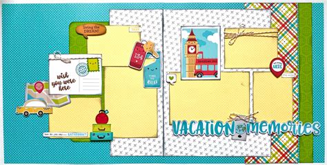 Vacation Memories 2 Page Scrapbook Page Kit - Etsy