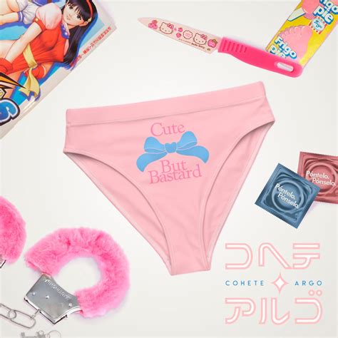 Cute But Bstard Bikini Bottom Panties Kawaii Softcore Fairy Kei Vintage Yandere Etsy Canada