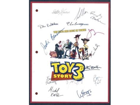 Toy Story 3 Movie Script Autographed Signed Tom Hanks Tim