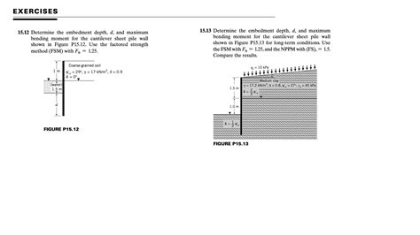 EXERCISES 1512 Determine The Embedment Depth StudyX