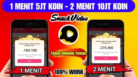 Cara Curang Mendapatkan Jutaan Koin Snack Video Terbaru Tanpa Undang