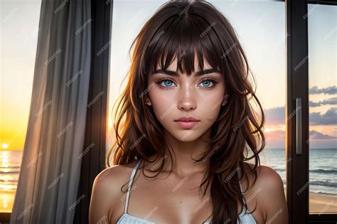 Premium Ai Image Sexy Girl Portrait Summer Time Summer Vibes