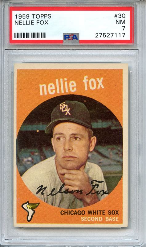 Lot Detail 1959 TOPPS 30 NELLIE FOX PSA NM 7