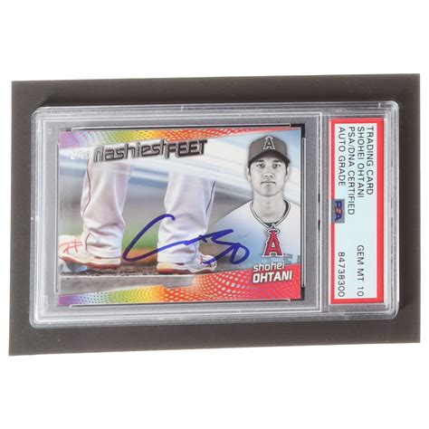 Shohei Ohtani Signed 2022 Topps Flashiest Feet FF14 PSA Pristine