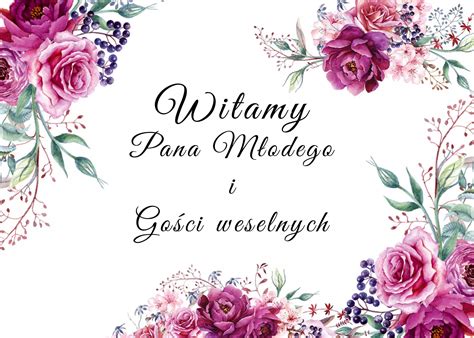 Plakat Witamy Pana Młodego Gości tablica tablice porównaj ceny