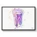 Tooth Structure Watercolour Print Tooth Cross Section Anatomy Dental