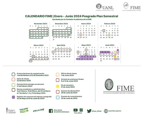 Calendario Posgrado Semestral Fime Enero Junio Facultad De