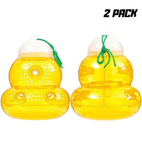 TITOUMI 2 Pack Wasp Trap Outdoor Hanging, Wasp Trap, Bee Traps Catcher, Wasp Deterrent Insect ...