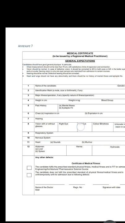 Medical Certificate For Josaa Counselling 2023 Jeemains2023 Jeeadvance2023 Jeemains Youtube