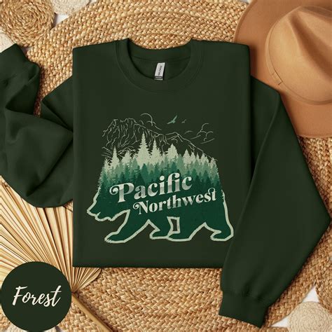 Pacific Northwest Sweatshirt Pnw Shirts Pacific Northwest Bear