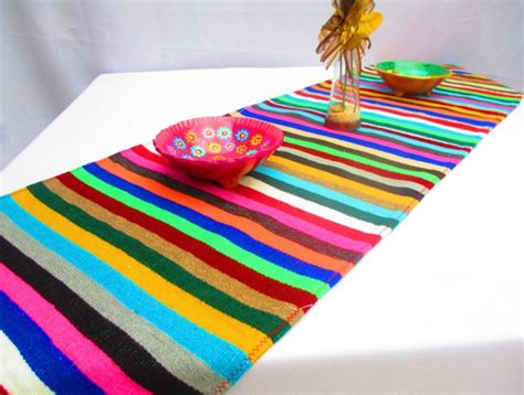 Mexican Serape Table Runner For Ethnic Party Theme