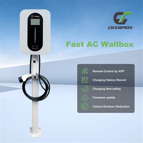 Champion Ac Charging Station Electric Car Charger Station Wall Mounted