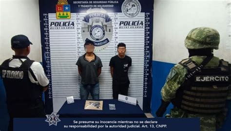 Policía De Playa Del Carmen Captura A Dos Sujetos Armados Por Intento