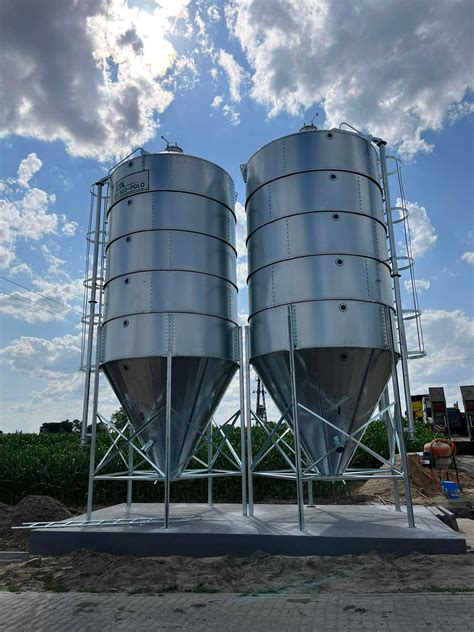 Silos zbożowy silos paszowy 15 ton 20 t 30 t zbiornik 2024 Poniatowo