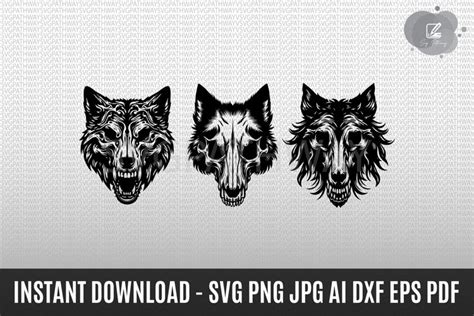 Wolf Skull Svg