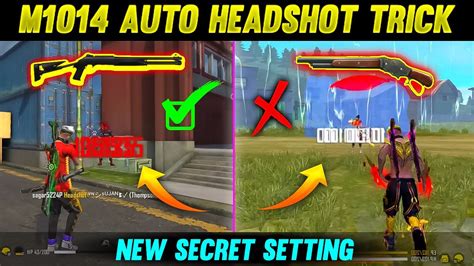 M1014 Auto Headshot Trick 👿 One Tap Headshot Tricks In Free Fire