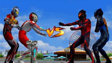 ULTRAMAN BELIAL TREGEAR VS ULTRAMAN RIBUT V1 REIGA ULTRAMAN TAG