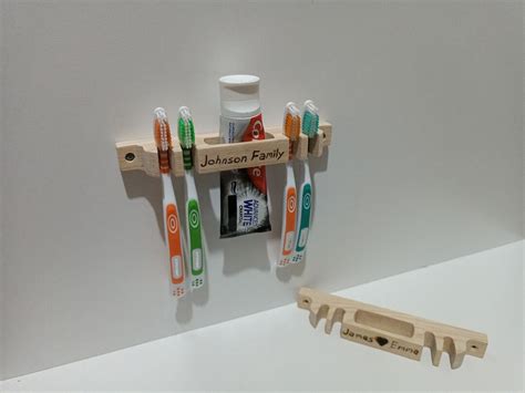 Personalized Wooden Toothbrush Holder Toothbrush and - Etsy