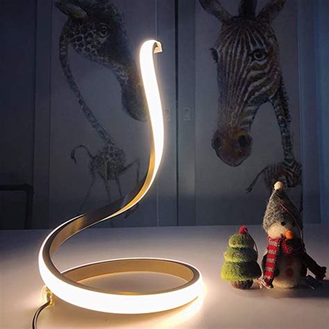 NuÜr Spiral Led Table Lamp Modern 3 Colors Dimmable Desk Lamp With Minimalist Lighting Design