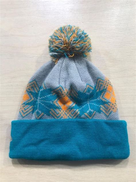 Nfl New Era Miami Dolphins Cuffed Winter Knit Pom Beanie One Size Ebay