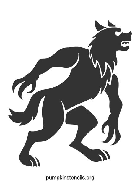 Werewolf Pumpkin Stencil | PDF