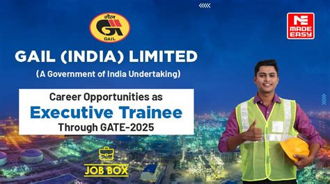 GAIL Recruitment Through GATE 2025 For Executive Trainee