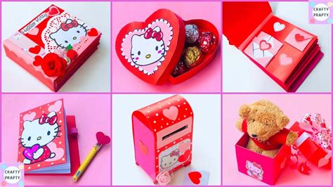 5 Diy Hello Kitty Valentine S Day Crafts Idea Diy Valentine T 🎁valentine Special