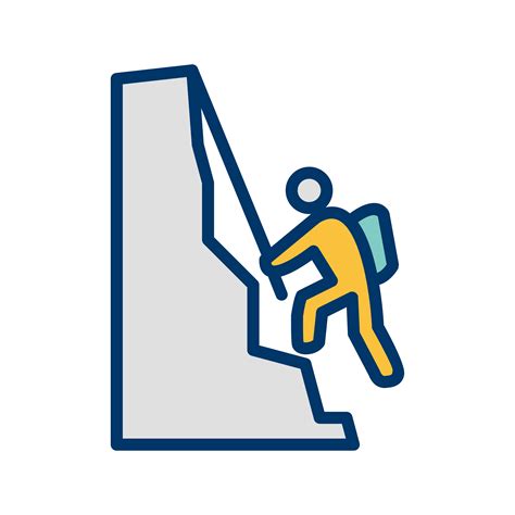 Climbing Icon Vector Illustration 423380 Vector Art at Vecteezy