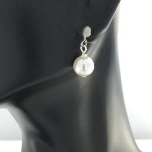 Framed Pearl Teardrop Hypoallergenic Earrings Christie Leighton Jewelry