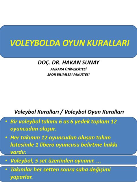 (8) VOLEYBOLDA OYUN KURALLARI | PDF