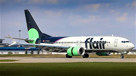 Delivery Flight First Ever Flair Airlines 737 8 Max Landing At Calgary Airport Youtube