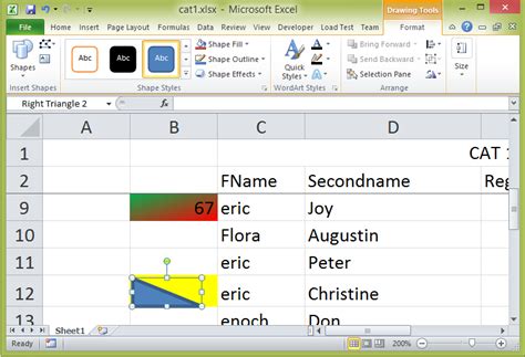 How To Split Cell Diagonally And Fill Half Color In Excel Basic Excel