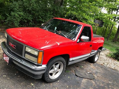 1993 Gmc Sierra Pickup Red Rwd Automatic C1500 Classic Gmc Sierra 1993 For Sale